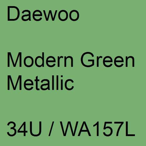 Daewoo, Modern Green Metallic, 34U / WA157L.